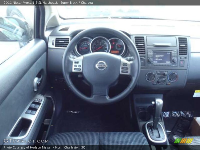 Super Black / Charcoal 2011 Nissan Versa 1.8 SL Hatchback