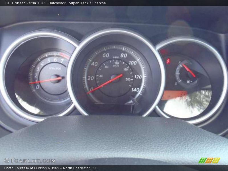 Super Black / Charcoal 2011 Nissan Versa 1.8 SL Hatchback