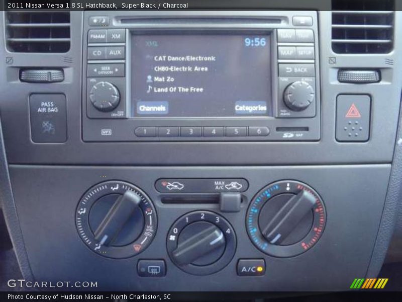 Super Black / Charcoal 2011 Nissan Versa 1.8 SL Hatchback