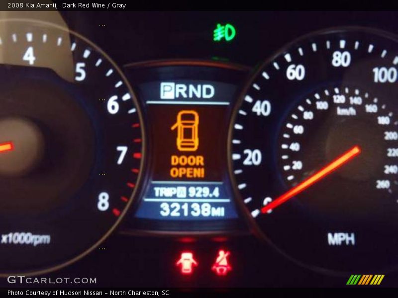 Dark Red Wine / Gray 2008 Kia Amanti