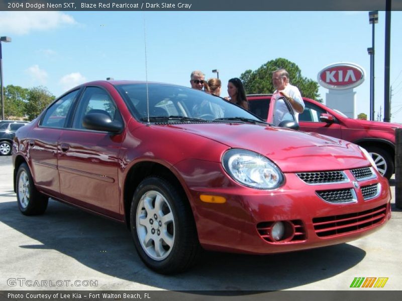 Blaze Red Pearlcoat / Dark Slate Gray 2004 Dodge Neon SXT