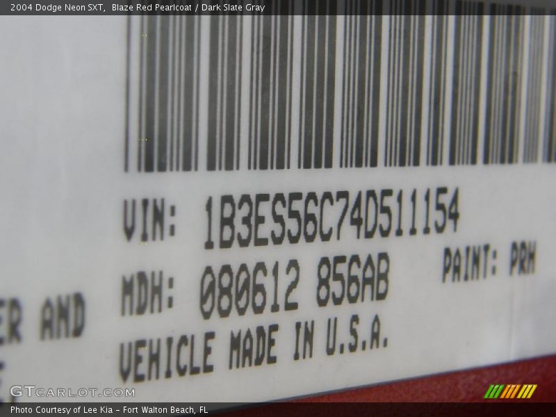 Blaze Red Pearlcoat / Dark Slate Gray 2004 Dodge Neon SXT