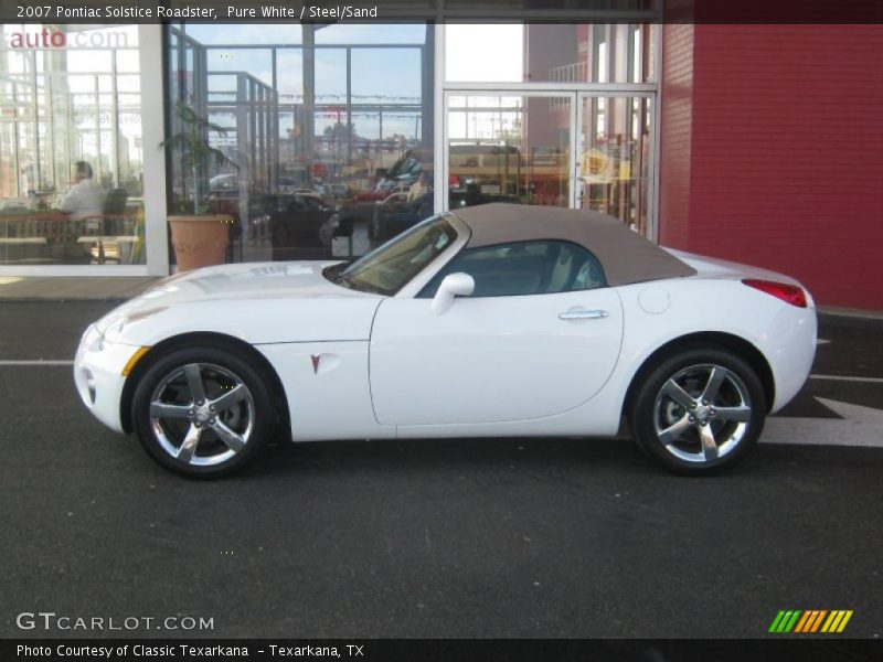 Pure White / Steel/Sand 2007 Pontiac Solstice Roadster