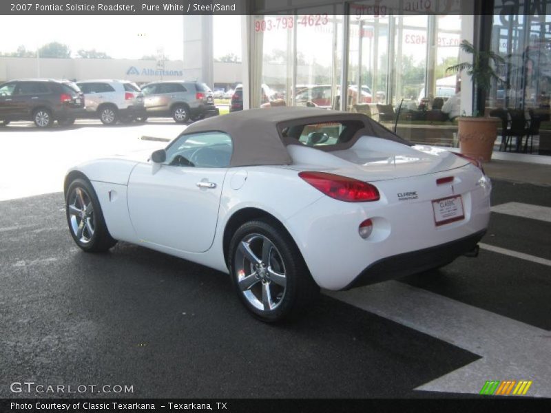 Pure White / Steel/Sand 2007 Pontiac Solstice Roadster