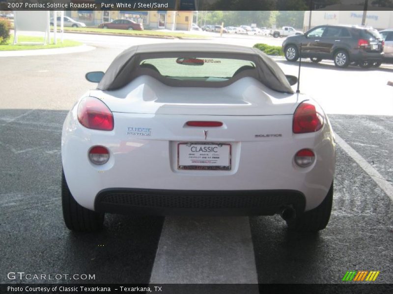 Pure White / Steel/Sand 2007 Pontiac Solstice Roadster