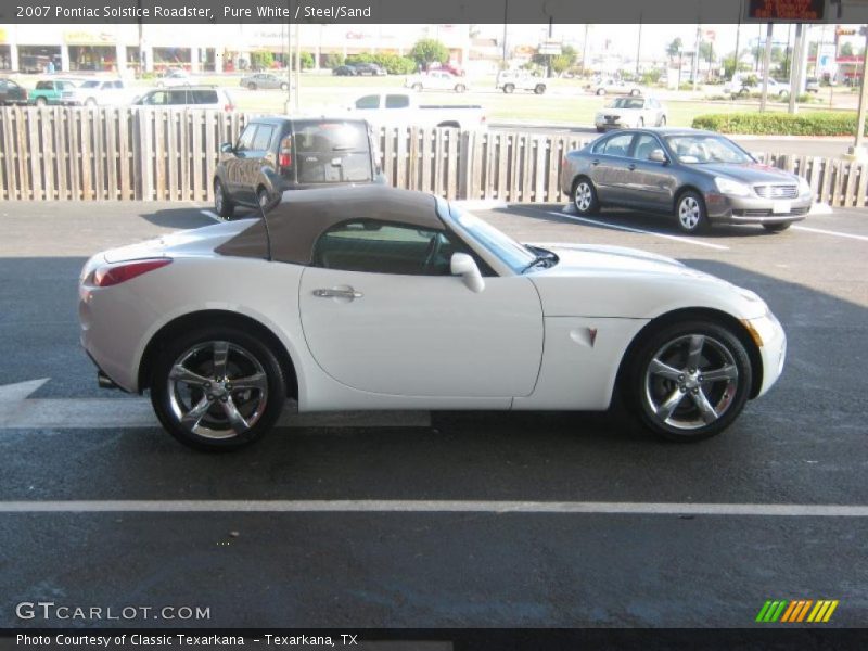 Pure White / Steel/Sand 2007 Pontiac Solstice Roadster
