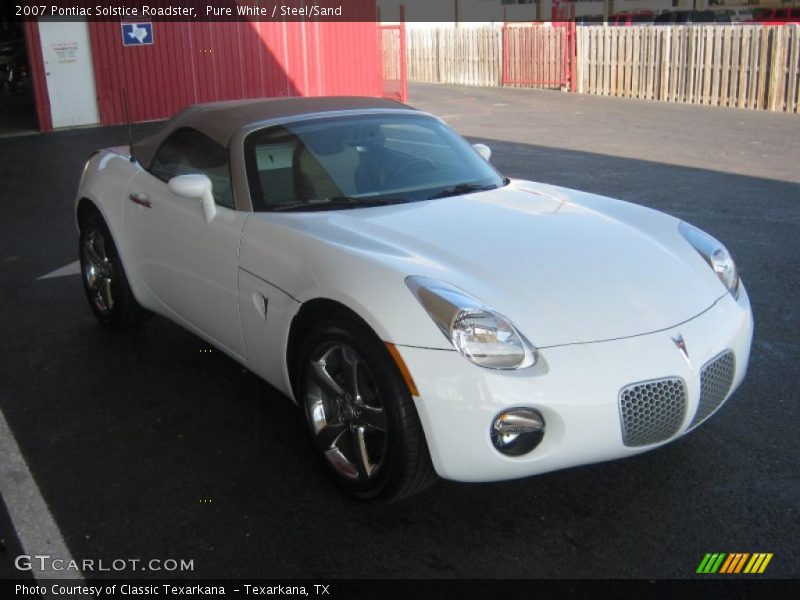 Pure White / Steel/Sand 2007 Pontiac Solstice Roadster