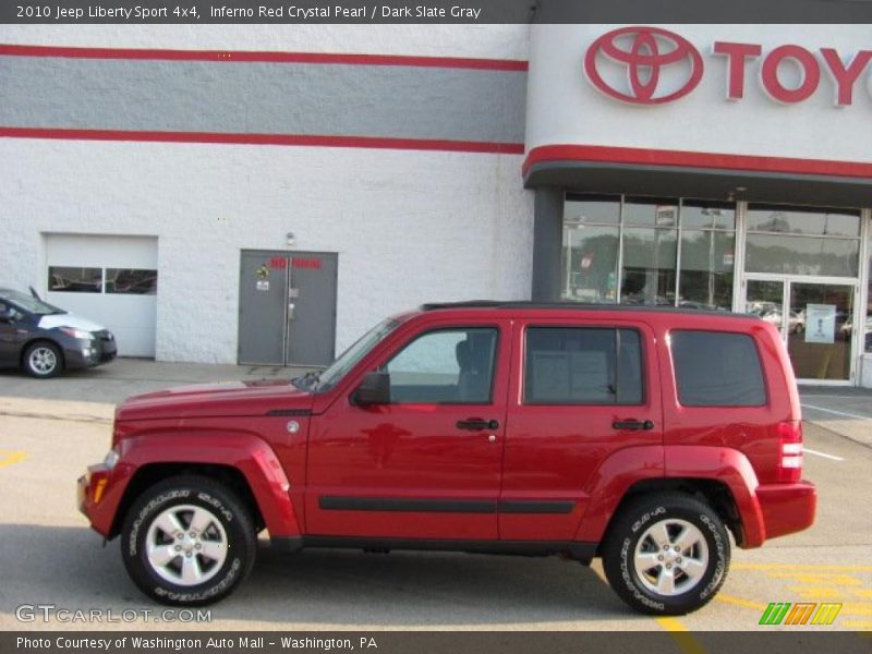 Inferno Red Crystal Pearl / Dark Slate Gray 2010 Jeep Liberty Sport 4x4