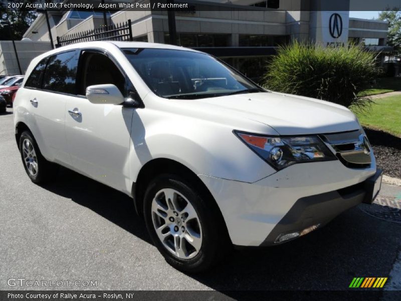Aspen White Pearl / Parchment 2007 Acura MDX Technology