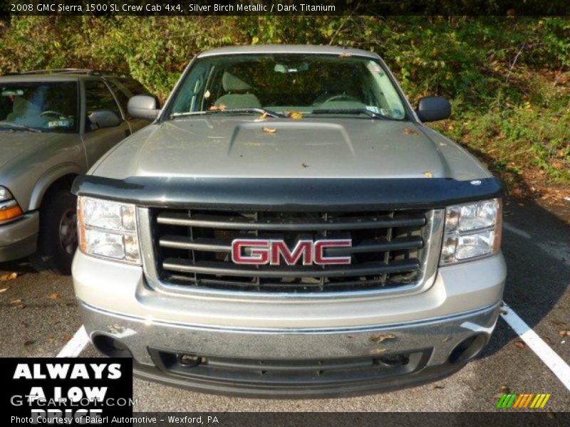 Silver Birch Metallic / Dark Titanium 2008 GMC Sierra 1500 SL Crew Cab 4x4