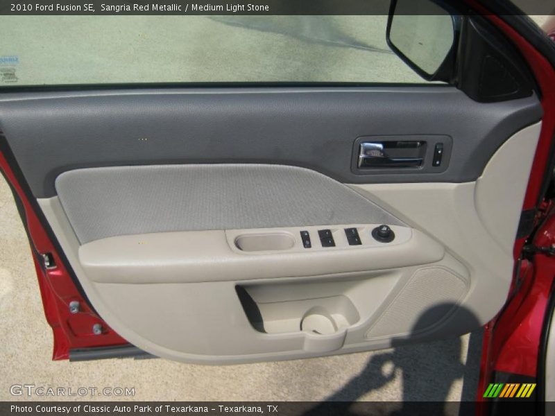Sangria Red Metallic / Medium Light Stone 2010 Ford Fusion SE