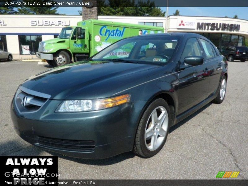 Deep Green Pearl / Camel 2004 Acura TL 3.2