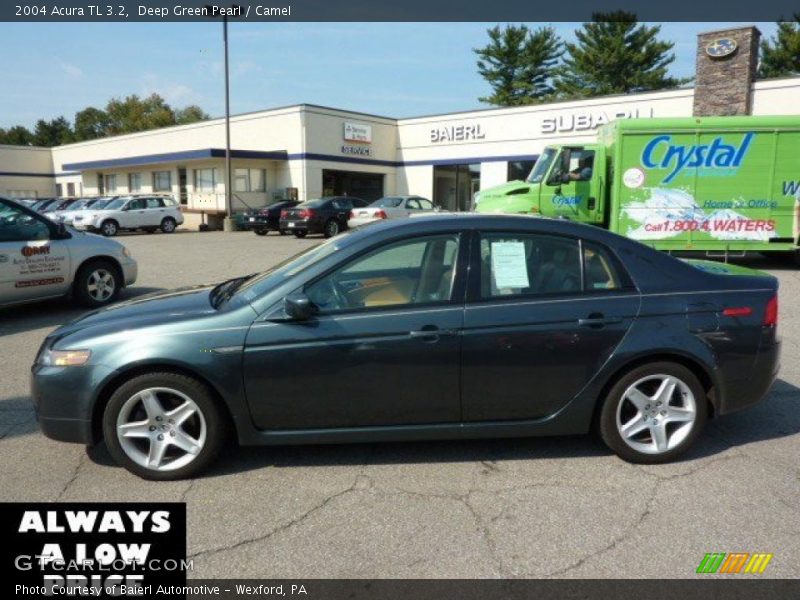 Deep Green Pearl / Camel 2004 Acura TL 3.2