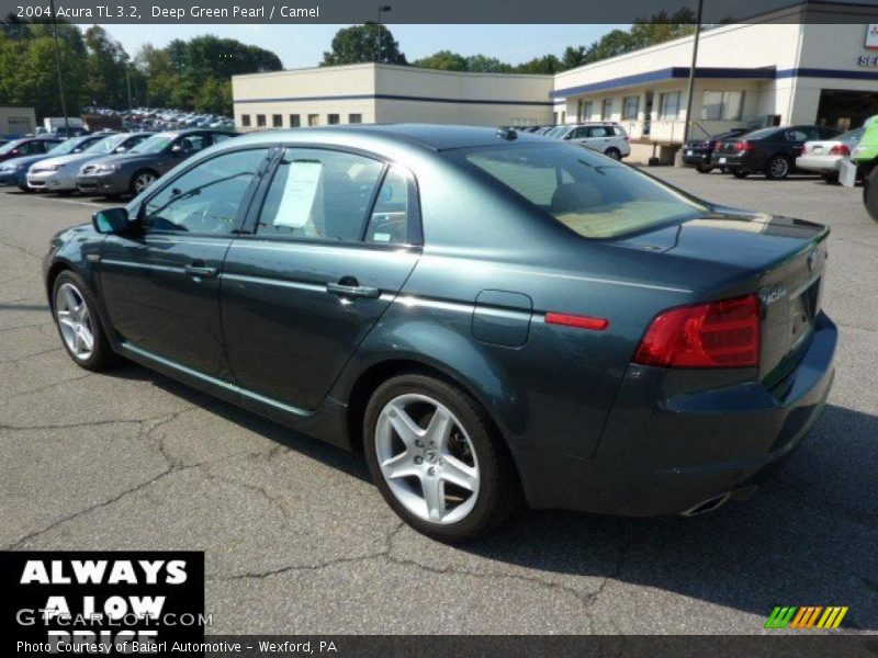 Deep Green Pearl / Camel 2004 Acura TL 3.2