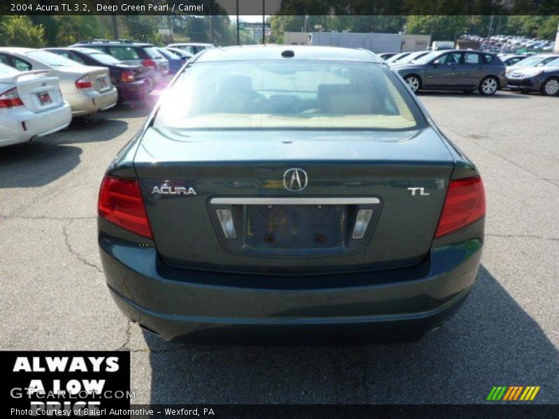 Deep Green Pearl / Camel 2004 Acura TL 3.2