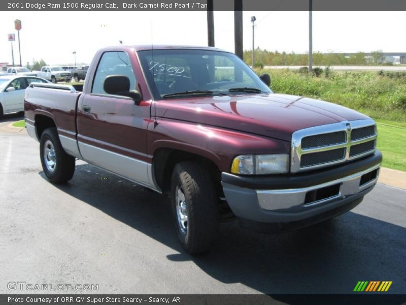 Dark Garnet Red Pearl / Tan 2001 Dodge Ram 1500 Regular Cab