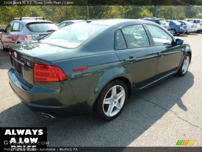 Deep Green Pearl / Camel 2004 Acura TL 3.2