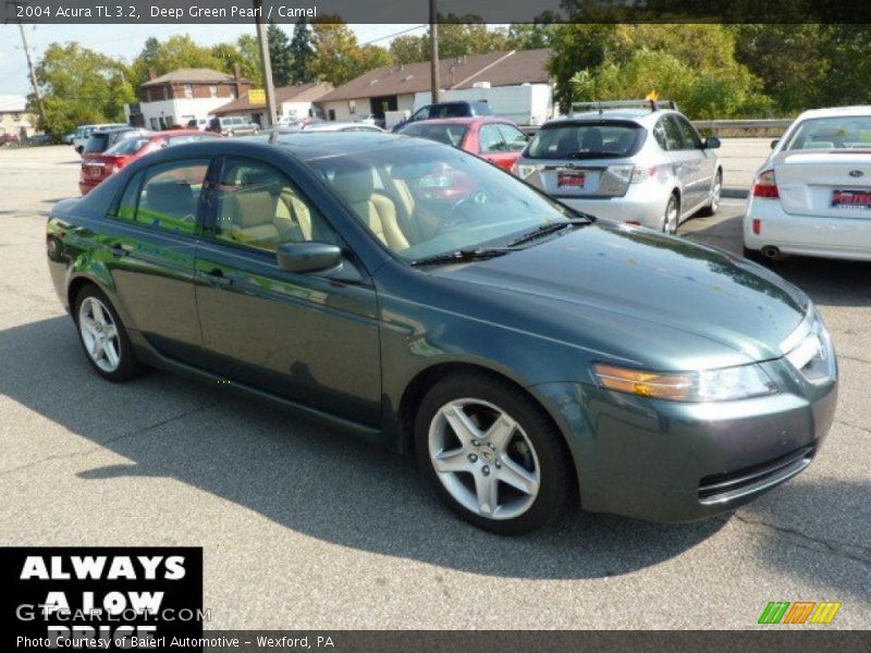 Deep Green Pearl / Camel 2004 Acura TL 3.2