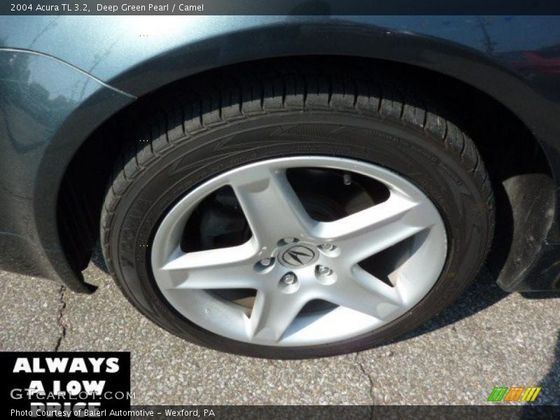 Deep Green Pearl / Camel 2004 Acura TL 3.2