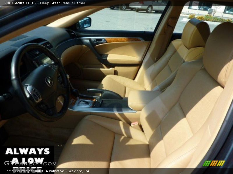 Deep Green Pearl / Camel 2004 Acura TL 3.2