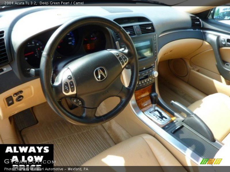 Deep Green Pearl / Camel 2004 Acura TL 3.2
