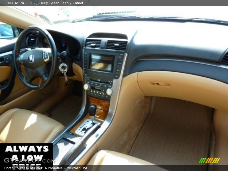 Deep Green Pearl / Camel 2004 Acura TL 3.2