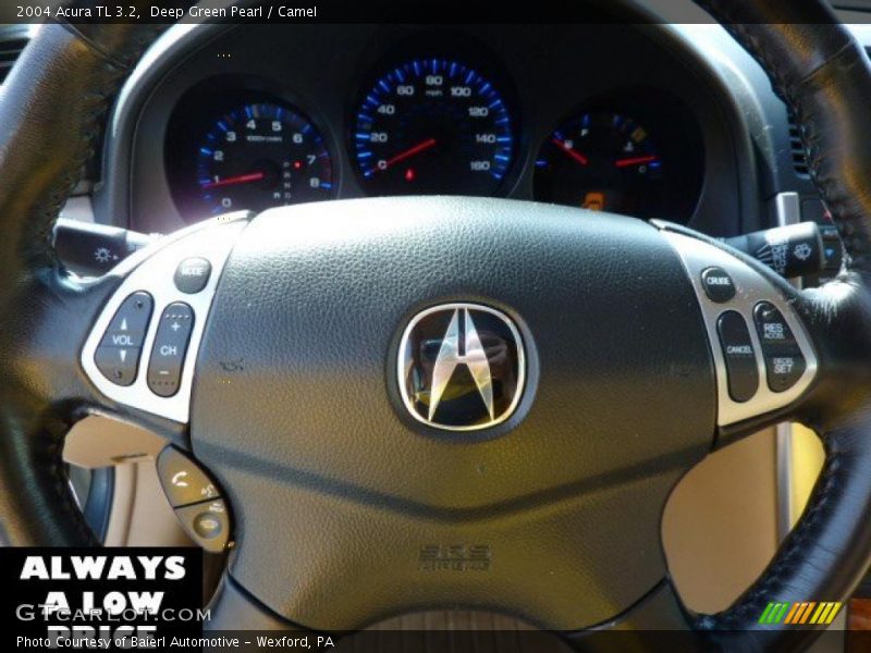Deep Green Pearl / Camel 2004 Acura TL 3.2
