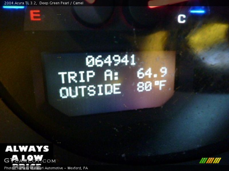 Deep Green Pearl / Camel 2004 Acura TL 3.2