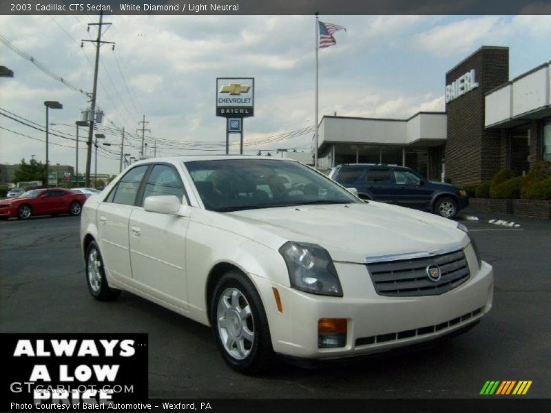 White Diamond / Light Neutral 2003 Cadillac CTS Sedan