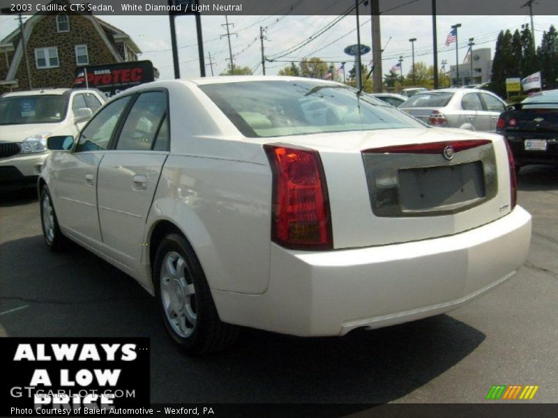 White Diamond / Light Neutral 2003 Cadillac CTS Sedan