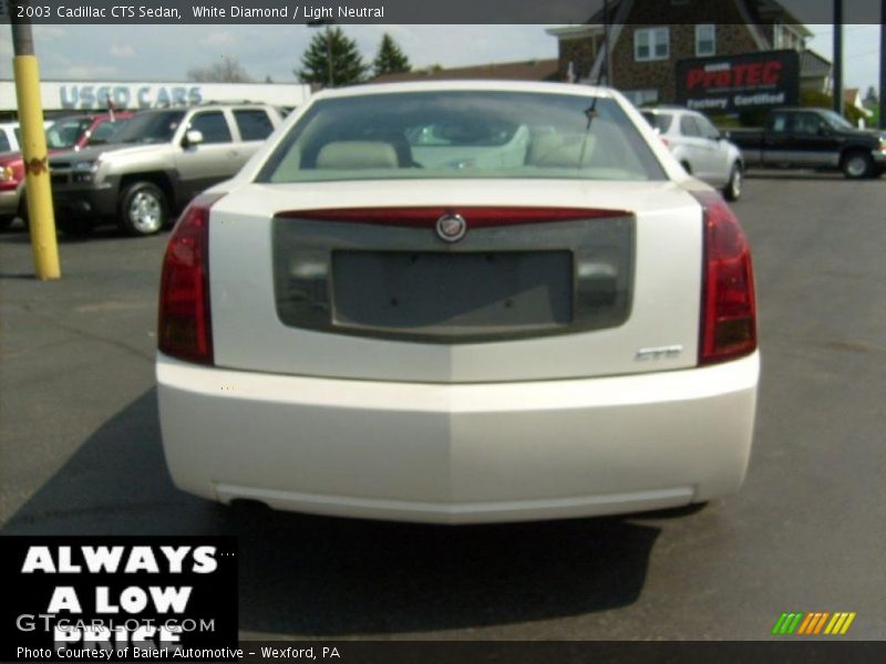 White Diamond / Light Neutral 2003 Cadillac CTS Sedan