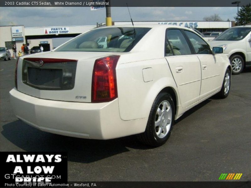 White Diamond / Light Neutral 2003 Cadillac CTS Sedan