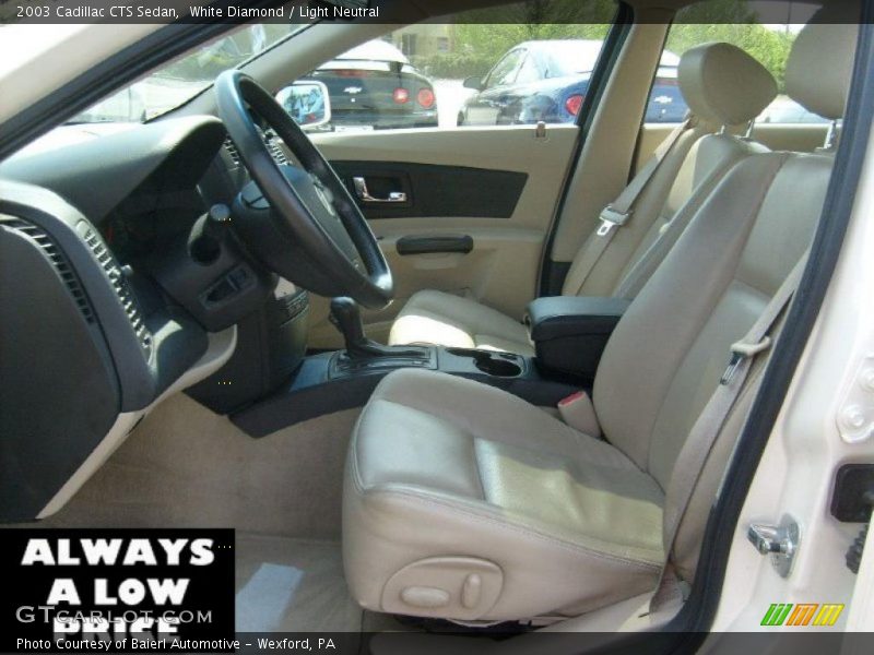 White Diamond / Light Neutral 2003 Cadillac CTS Sedan