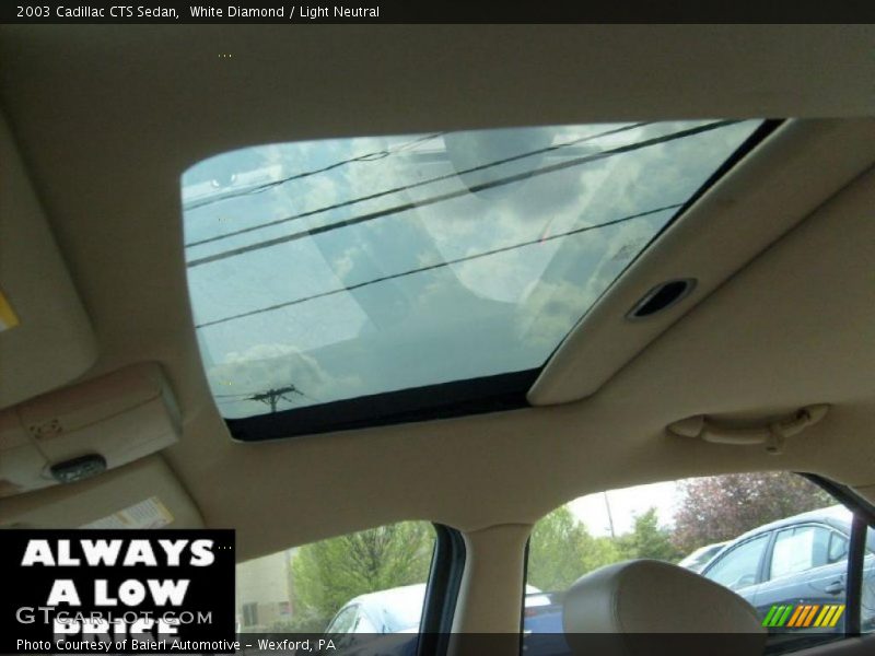 White Diamond / Light Neutral 2003 Cadillac CTS Sedan