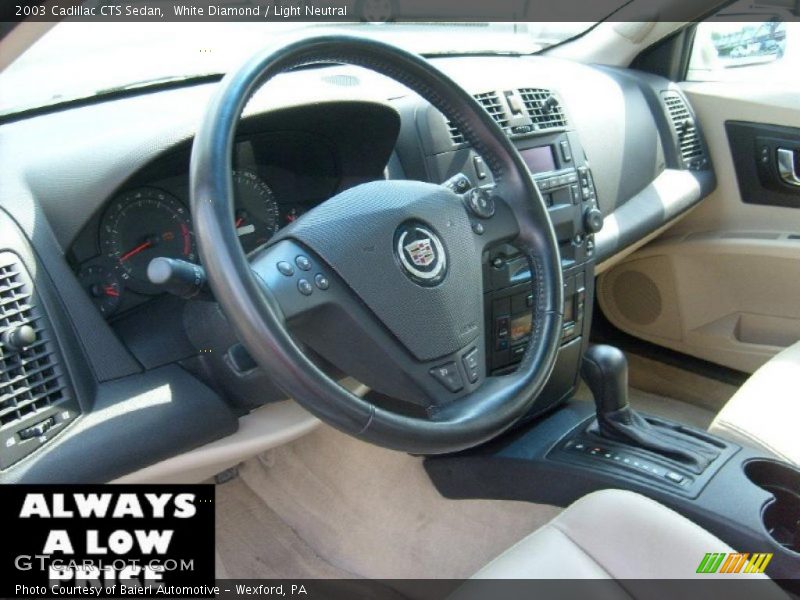 White Diamond / Light Neutral 2003 Cadillac CTS Sedan