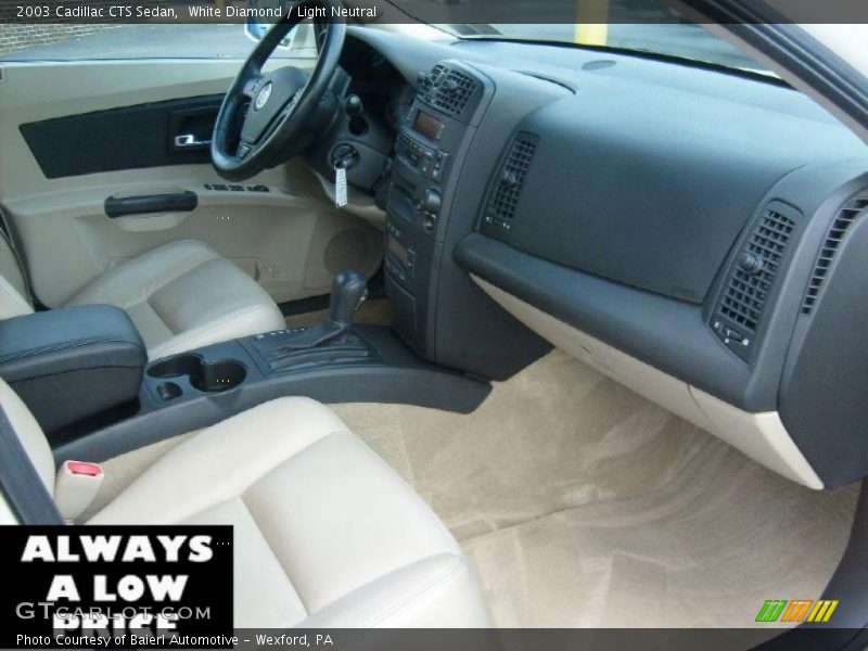 White Diamond / Light Neutral 2003 Cadillac CTS Sedan
