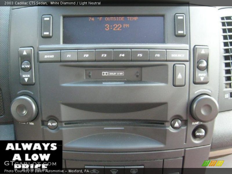 White Diamond / Light Neutral 2003 Cadillac CTS Sedan