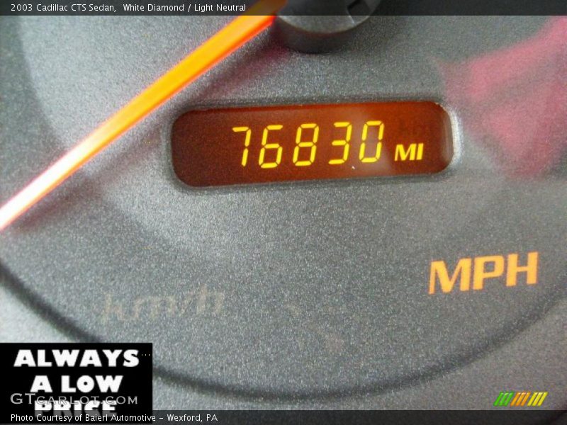 White Diamond / Light Neutral 2003 Cadillac CTS Sedan