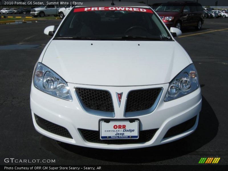 Summit White / Ebony 2010 Pontiac G6 Sedan