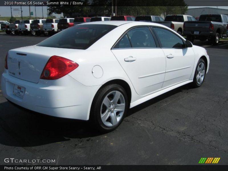 Summit White / Ebony 2010 Pontiac G6 Sedan