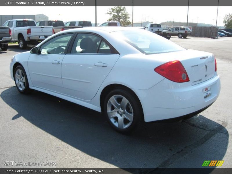 Summit White / Ebony 2010 Pontiac G6 Sedan