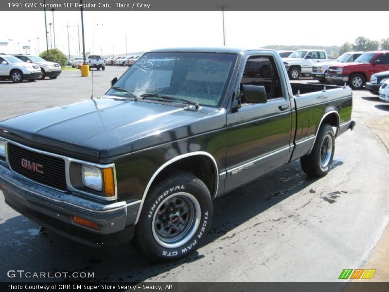 Black / Gray 1991 GMC Sonoma SLE Regular Cab
