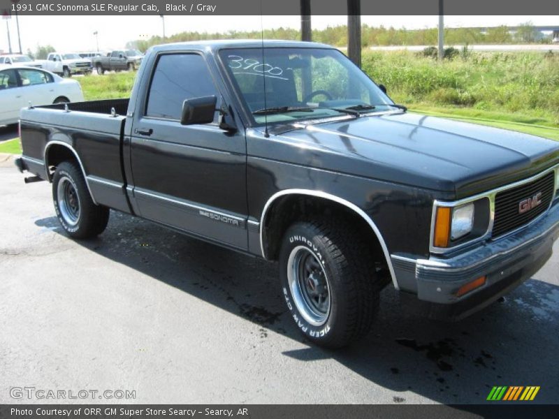 Black / Gray 1991 GMC Sonoma SLE Regular Cab