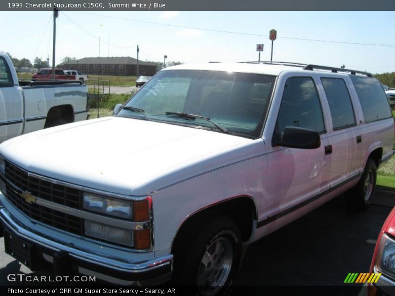 Summit White / Blue 1993 Chevrolet Suburban C1500