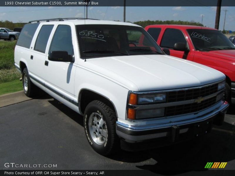 Summit White / Blue 1993 Chevrolet Suburban C1500