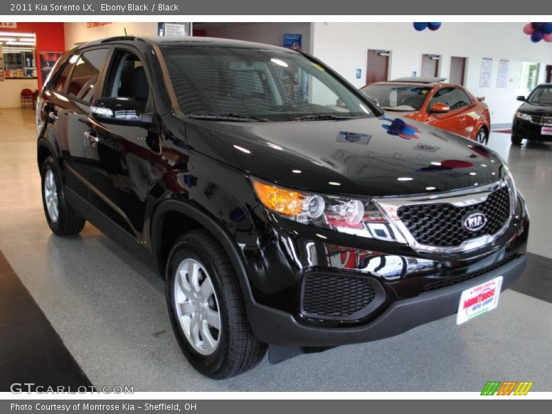 Ebony Black / Black 2011 Kia Sorento LX