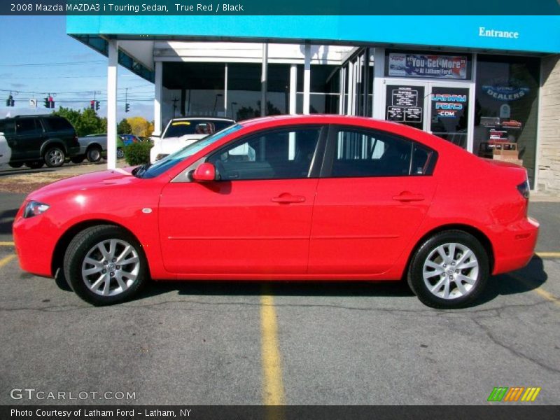 True Red / Black 2008 Mazda MAZDA3 i Touring Sedan