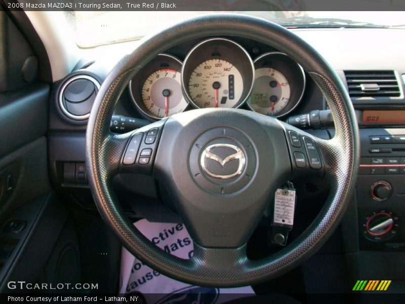 True Red / Black 2008 Mazda MAZDA3 i Touring Sedan