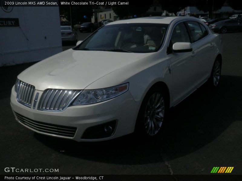 White Chocolate Tri-Coat / Light Camel 2009 Lincoln MKS AWD Sedan