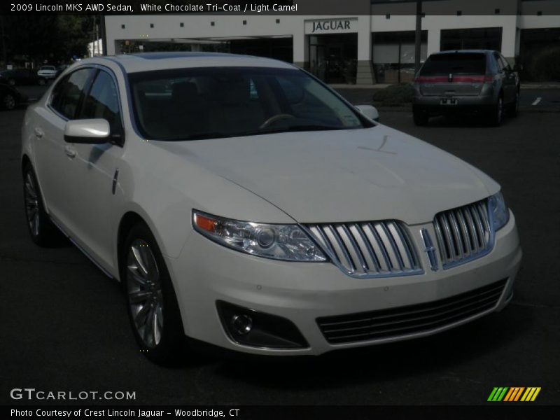 White Chocolate Tri-Coat / Light Camel 2009 Lincoln MKS AWD Sedan